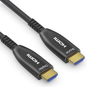 conecto Active 4K HDMI 2.0 AOC Extender-kabel, hybride kabel (glasvezel/koper), zwart, 30 m