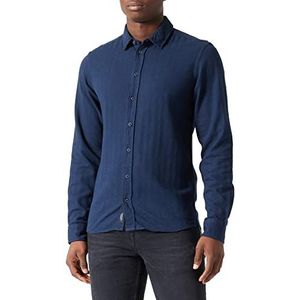 Blend Heren Woven Shirt L/s Shirt, 194024/Dress Blues, XL