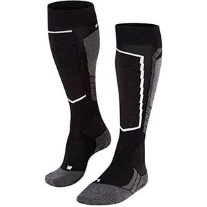 FALKE Dames SkiSokken SK2 Intermediate Wool W KH Wol Functioneel Material Warm Dik 1 Paar, Zwart (Black-Mix 3010), 39-40