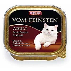 Animonda Vom Feinsten Kattenvoer, Nat Voer voor Volwassenen Katten, Verschillende Smaak, 32 Stuks Verpakking (32 x 100 g)
