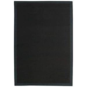 THE DECO FACTORY Natural Jute - Jute tapijt, zwart, 160 x 230 cm