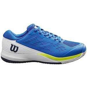 Wilson Rush Pro Ace tennisschoen voor heren, Lapis Blue White Safety Yellow, 43.50 EU