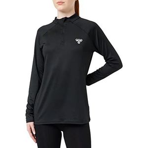 hummel Women's hmlGG12 Training 1/2 Zip Sweat Woman Sweatshirt, Zwart, XL
