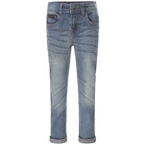 Koko Noko Baby jongens blauw met logo label jeans, Blauwe jeans., 74 cm