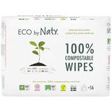 Eco by Naty Ongeparfumeerde Babydoekjes - 100% composteerbare en plantaardige doekjes, veilig voor de gevoelige babyhuid (3 x 56 |168 Stuks)