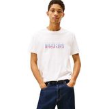 Tommy Jeans Heren TJM REG 1985 DNA Graph SS T EXT DM0DM22307 S/S T-shirt, wit (Ecru), XS, Wit (Ecru), XS