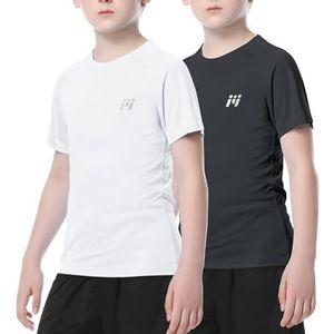 MEETWEE Jongens Rash Guard Korte Mouw Kids Zwemshirt UV Bescherming UPF 50