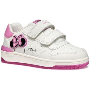 Geox - Washiba Girl B - Sneakers - Wit Fuchsia