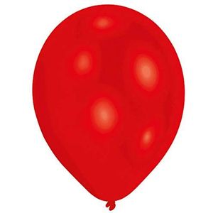 Amscan INT995511 - latex ballonnen standaard rood, 50 stuks, diameter ca. 27,5 cm, ballonnen