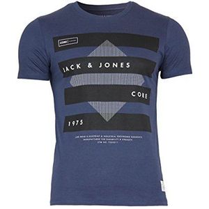 Jack and Jones T-shirt met ronde hals en korte mouwen voor heren, Jurk Blues, S