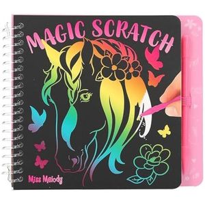 Depesche 12734 Miss Melody - Mini Magic Krasboek met schattige paardenmotieven om te krassen, boekje met kleurrijk verloop en kraspen
