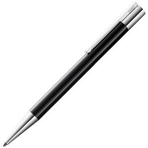 LAMY scala Balpen 279 - Kuli van roestvrij staal in de kleur piano-zwart, met draaimechanisme - met grote vulling - lijnbreedte M