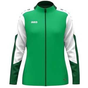 JAKO Dynamic Damesjack van polyester, groen/wit/donkergroen, maat S