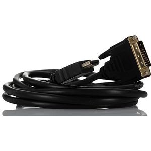 RS PRO HDMI-kabel A HDMI stekker B DVI-D Single Link stekker, 2m, zwart