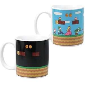 Paladone Super Mario Level Heat Changing koffiemok - gelicentieerde Nintendo Merchandise - cadeau voor gamers, nerds, Nintendo Mario-fans, mannen en liefhebbers van retro games - 10 oz