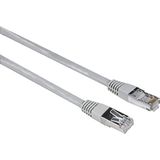 Hama 00200916 RJ45 netwerkkabel, patchkabel, CAT 5e F/UTP, 3 m, grijs, PVC-mantel, per paar gedraaid 1 stuks