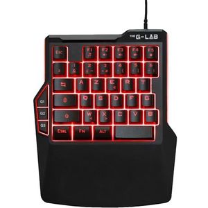 The G-Lab - Keyz Thorium - Eenhandig Gamingtoetsenbord - 38 Toetsen - Draagbaar RGB Mini Gaming Toetsenbord