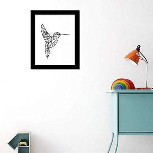 WALPLUS Bird Art Canvas wandsticker, Vinyl meerkleurig, 40 x 30 x 5 cm