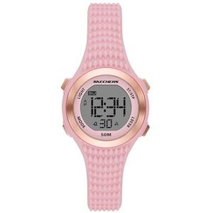 Skechers Elkwood Digitaal Polycarbonaat Roze Vrouwenhorloge, SR2129