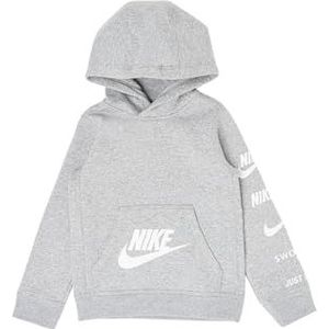 Nike Hoodie-FN7724 Hooded Sweatshirt Dk Grijs Heather/Wit/Wit 128