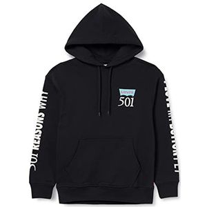 Levi's Heren Relaxed Graphic Sweatshirt Hoodie Hoodie, Button Fly Hoodie Vw Caviar, M