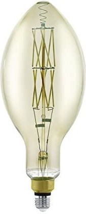 EGLO LED E27 dimbaar, Smoky Vintage gloeilamp in BIG SIZE Ø 14 cm, LED-lamp voor retro verlichting, 8 watt (komt overeen met 45 watt), 600lm, E27 LED warm wit, 3000K, gloeilamp, Edison gloeilamp, E140