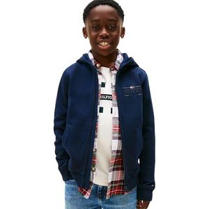 TOMMY HILFIGER Sweatvest 'Icons'  navy / donkergroen / rood / wit