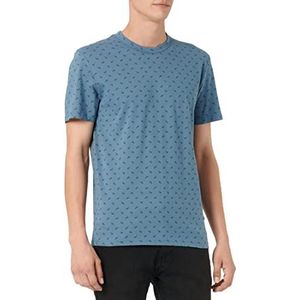 TOM TAILOR Uomini T-shirt met paisleypatroon 1032911, 30620 - Blue Minimal Paisley Design, L