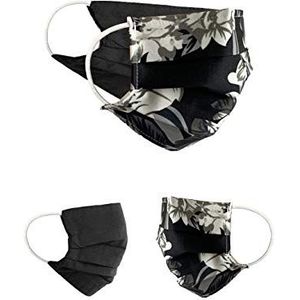 BaF Community-maskers Set van 2 stuks Unisex geïmproviseerd masker Omkeerbaar mondbeschermingsmasker Mond- en neusbescherming Omkeerbaar masker met motief katoen BCI Wasbaar