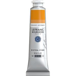 Lefranc Bourgeois 405048 Extra fijne Lefranc olieverf met hoogwaardige kunstenaarspigmenten, lichtecht, verouderingsbestendig - 40ml Tube, Japanese Orange