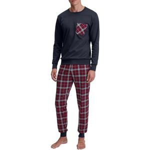 CALIDA Herenpyjama met manchetten, Dark Sapphire, 52-54