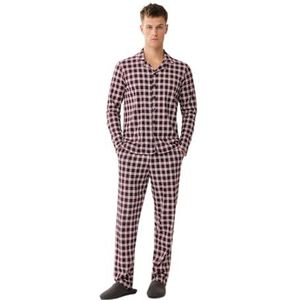 Dagi Heren Cotton Pyjama Set, Navy, 2XL, Donkerblauw, XXL