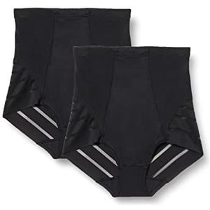Dim Panty voor dames, hoge taille, Diam's Control, medium, 2 stuks, Zwart, 42