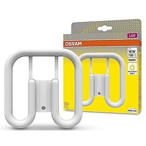 OSRAM DULUX LED SQUARE 16 EM, GR8, 7W, 720lm, 3500K, varm hvid lysfarve, LED-erstatning til konventionelle kompaktlysstofrør med 2-stift GR8 plug-in sokkel, ekstrem lang levetid, ingen opvarmningstid