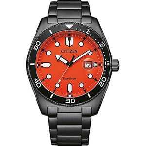 Citizen Heren horloges analoog Eco-Drive, Solar 32023840, zwart, Eén maat, armband