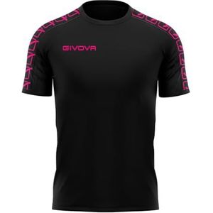 GIVOVA T-shirt Poly Band Nero/Fuxia Fluo TG. XL, Meerkleurig, XL