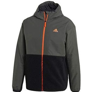 adidas Heren Sherpa Zip Jacket, Legear/Black, L