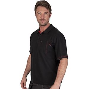 Lee Cooper Work Safety Cotton Piqué Poloshirt voor heren, werkkleding top, zwart, 3XL