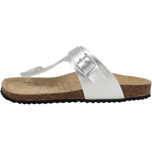 Geox D BRIONIA K Flip-Flop, voor dames, zilver, 35 EU, zilver, 35 EU