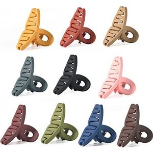 ChouchouClip 10 stuks plastic haarspelden met dikke klauwen, haaraccessoires voor vrouwen en meisjes, mini-krabbclips in verschillende kleuren (10 kleuren)