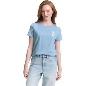 TOM TAILOR Denim T-shirt voor dames, 38246 - Glacier Blue, XL