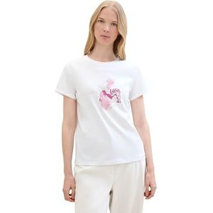 TOM TAILOR T-shirt voor dames, 10315 - Whisper White, XS
