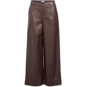Objmelba Lisa Wide Coated Pant Noos, bruin, 34