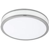 EGLO LED plafondlamp Palermo 2, 1 lichtpunt, materiaal: staal en kunststof, kleur: chroom, wit, Ø: 28 cm
