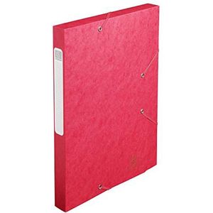 Exacompta Ref. 18509H - Cartobox Glossy kaartenbak, 25 mm rug, A4 - rood