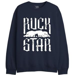 Republic Of California Ruck Star UXREPCZSW044 Sweatshirt voor heren, marineblauw, maat XS, Marine., XS