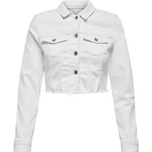 ONLY ONLWonder Cropped Jeansjack voor dames, wit, XL