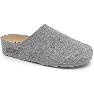 Hem pantoffels met sleehak, comfortabel, warm, grijs/grijs, 36 EU