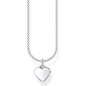 Thomas Sabo Dames halsketting hart zilver 925 sterling zilver, 38-45 cm lengte