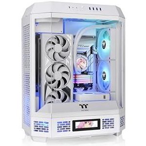 Thermaltake Tower 600 Snow Mid-Tower ATX Case; 3 Tempered Glass Panels; Hidden-Connector Motherboard Support; Rotational PCI-e Slots; CA-1Z1-00M6WN-00; 3 Year Warranty